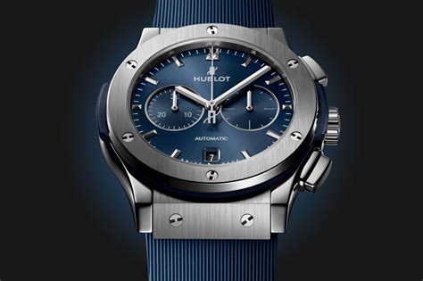 hublot classic fusion blue chronograph titanium 42 mm|hublot classic fusion price.